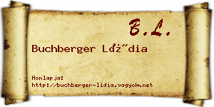 Buchberger Lídia névjegykártya